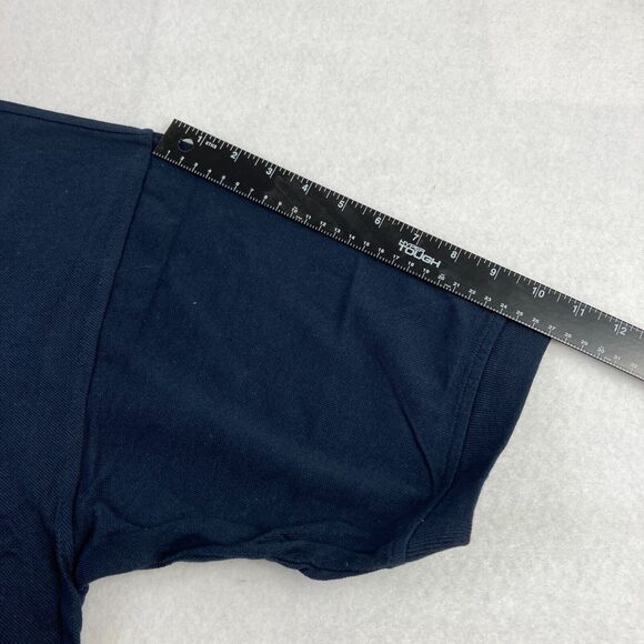 Vintage Beverly Hills Polo Club Polo Shirt Mens Medium Navy Blue Embroidered NWT - Picture 9 of 11